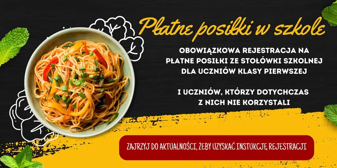 Obowiązkowa rejestracja na płatne obiady w stołówce szkolnej w PSP Dobre