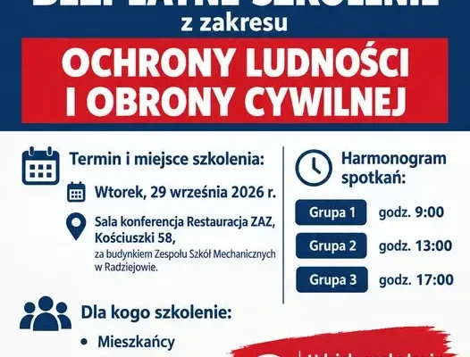 Bezpłatne szkolenie z ochrony ludności i obrony cywilnej w Radziejowie