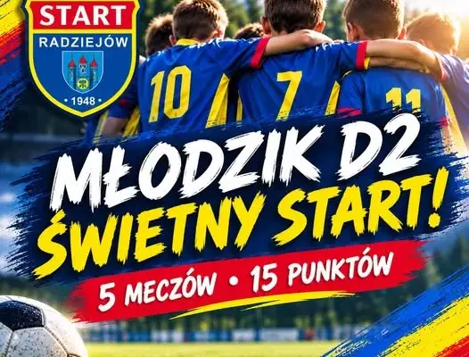Młodzik D2 Start Radziejów nie zwalnia tempa – komplet punktów po pięciu kolejkach