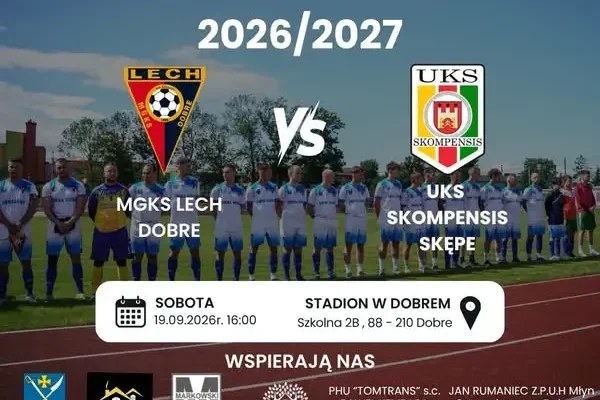 MGKS Lech Dobre podejmie UKS Skompensis Skępe w meczu B-klasy