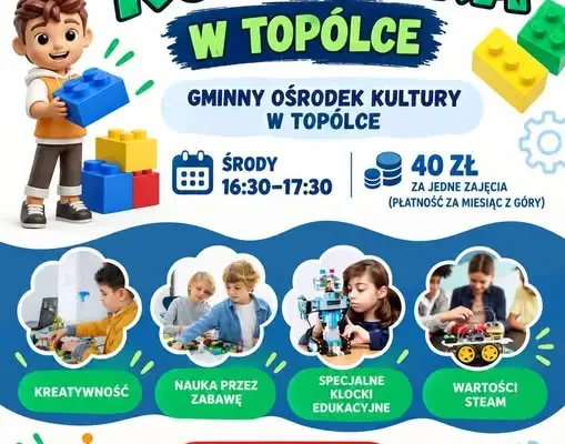 Kreatywne zajęcia z robotyki dla dzieci w Gminnym Ośrodku Kultury w Topólce