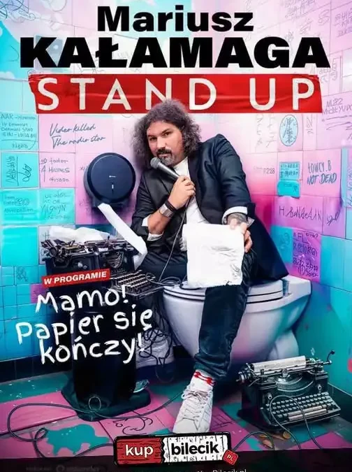 Mariusz Kałamaga wystąpi w Radziejowie z programem „Mamo! Papier się kończy!”