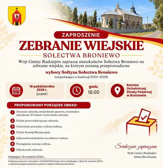 Broniewo: uzupełniające wybory sołtysa już 16 października