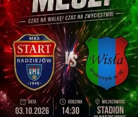 Start Radziejów liderem – w sobotę podejmie Wisłę II Dobrzyń nad Wisłą