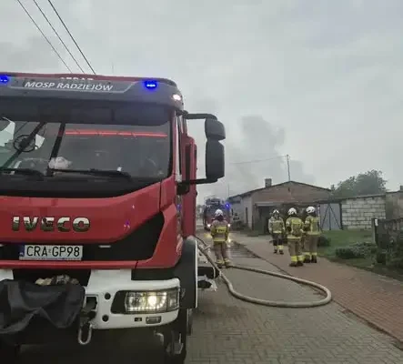 Pożar budynku mieszkalnego w Piotrkowie Kujawskim – akcja strażaków