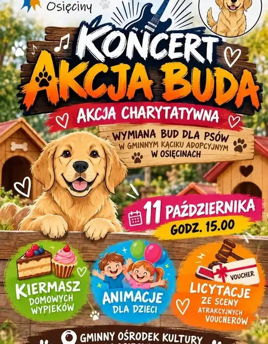 Koncert charytatywny „Akcja Buda” w Ościnach – 11 października