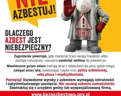 Nie azbestuj! Kampania ostrzega przed ryzykiem związanym z azbestem