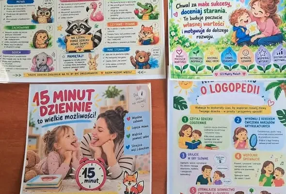 Pierwszaki z Osieczyna na zajęciach logopedycznych – nauka przez zabawę