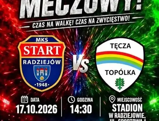 MKS Start Radziejów kontra Tęcza Topólka – meczowy dzień na stadionie przy Sportowej