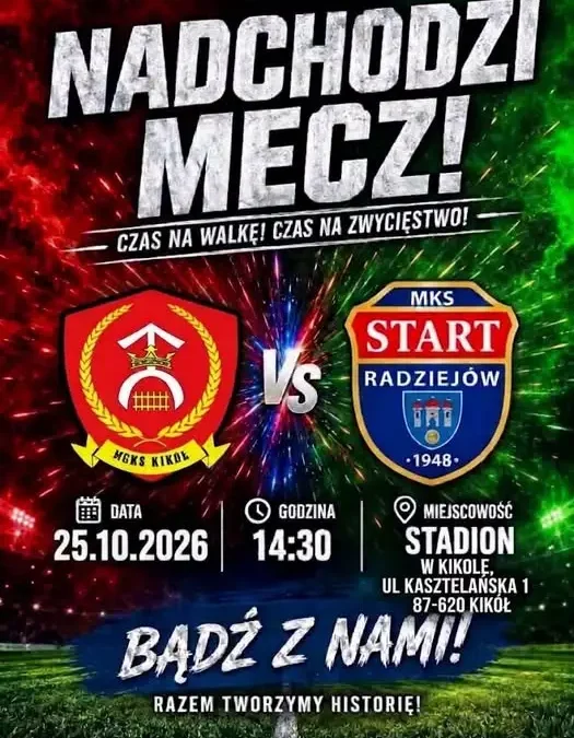 Start Radziejów jedzie do Kikoła na hit z wiceliderem
