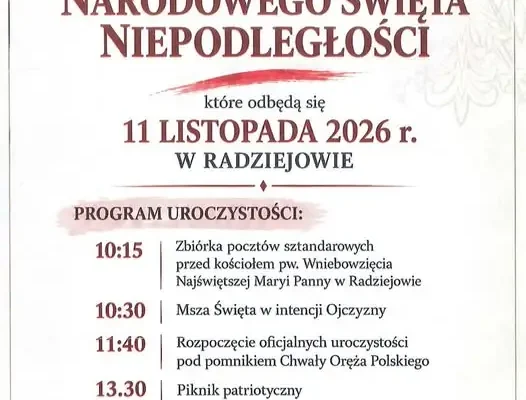 Radziejów uczci 108. rocznicę odzyskania niepodległości – znamy program obchodów