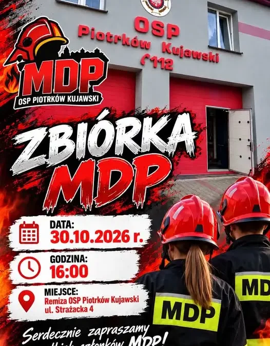 Zbiórka Młodzieżowej Drużyny Pożarniczej w Piotrkowie Kujawskim