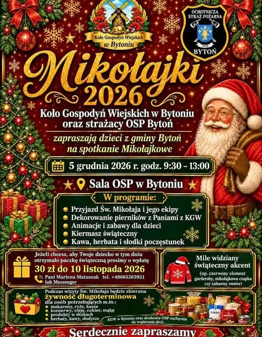 Piknik Mikołajkowy w Bytoniu – zapisy trwają do 10 listopada