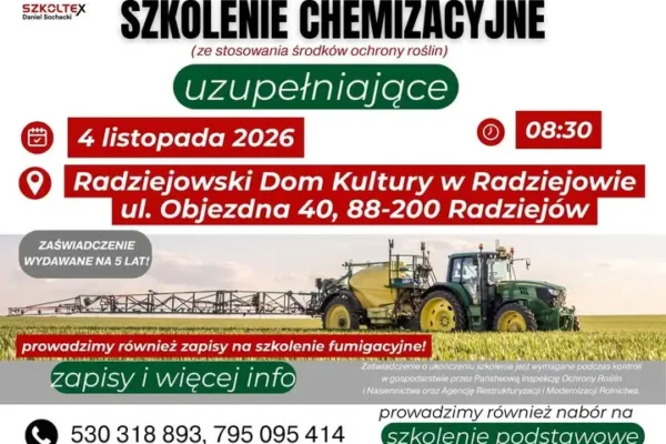 Szkolenie chemizacyjne w Radziejowie – 4 listopada 2026