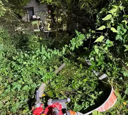 Pożar pustostanu przy ul. Topolowej w Piotrkowie Kujawskim