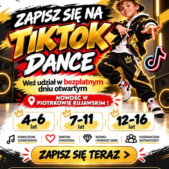 Art Academy Poland rusza z zajęciami TikTok Dance w BiOK w Piotrkowie Kujawskim